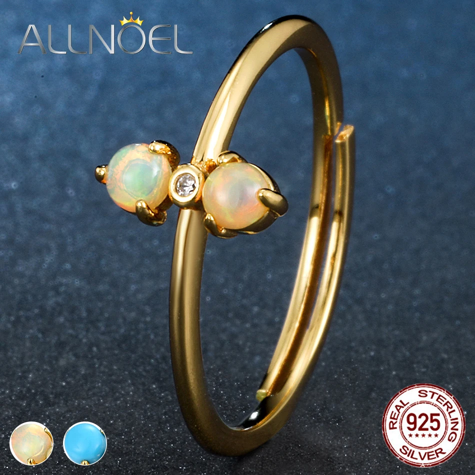 ALLNOEL Silver 925 Jewelry Authentic Unisex Turquoise Opal Rings For Women Fine Gold Color Stacking Ring Style New Design
ALLNOEL Silver 925 Jewelry Authentic Unisex Turquoise Opal Rings For Women Fine Gold Color Stacking Ring Style New Design