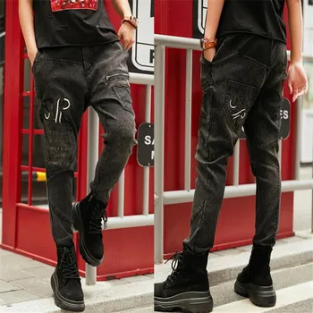 2019 Cotton Winter Fashion High Waist Jeans Woman Black Letter Stitching Slim Elastic Waist Ladies Harlan Pants Women Jeans
2019 Cotton Winter Fashion High Waist Jeans Woman Black Letter Stitching Slim Elastic Waist Ladies Harlan Pants Women Jeans
