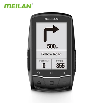 

Meilan M1 Bike GPS bicycle Computer GPS Navigation BLE4.0 speedometer Connect with Cadence/HR Monitor/Power meter (not include)