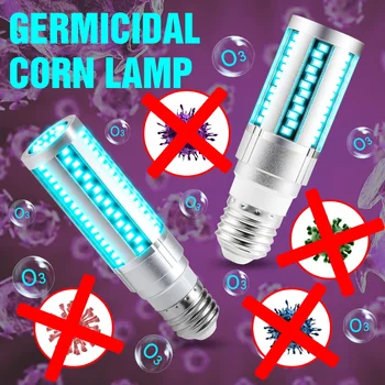 

E27 Led UV Germicidal Lamp 15W 20W Ultravioleta Disinfection Led Corn Bulb Led UVC Sterilizer Lamp 220V Ozone Bactericidal Light