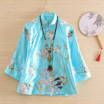 2020 women top chinese style retro embroidery magpie elegant loose lady coat female chinese vintage clothing cheongsam tops
2020 women top chinese style retro embroidery magpie elegant loose lady coat female chinese vintage clothing cheongsam tops