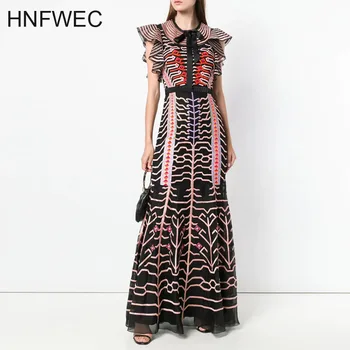 2019 High Quality New Fashion Summer Clothes For Women Female's Short Sleeve Embroidery Mesh Long Dress Vestido W560 
2019 High Quality New Fashion Summer Clothes For Women Female's Short Sleeve Embroidery Mesh Long Dress Vestido W560