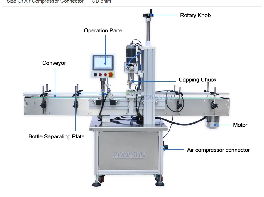 ZONESUN ZS-FAL180P6 Servo Liquid Paste Filling Capping And Labeling Machine