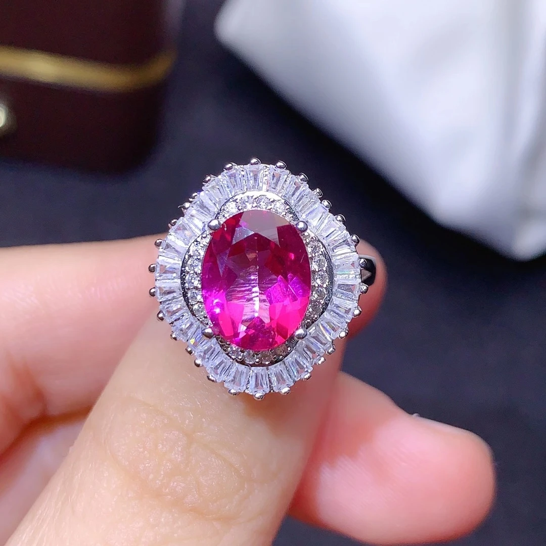 CoLife Jewelry Pink Topaz Ring for Office Woman 8mm*10mm Natural Topaz Silver Ring 925 Silver Topaz Jewelry Gift for Woman
CoLife Jewelry Pink Topaz Ring for Office Woman 8mm*10mm Natural Topaz Silver Ring 925 Silver Topaz Jewelry Gift for Woman