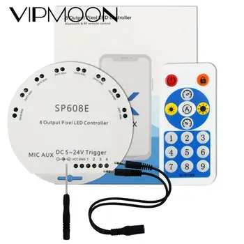 DC5V-24V SP608E WS2812B Music Bluetooth Controller 8 CH Signal Output WS2811 WS2815 LED Light Strip Built In Mic IOS Android App
DC5V-24V SP608E WS2812B Music Bluetooth Controller 8 CH Signal Output WS2811 WS2815 LED Light Strip Built In Mic IOS Android App