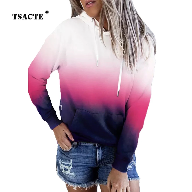 Long-Sleeve Hooded Ladies Blouse Gradient Color Printed Casual Loose Sweater Fashion Autumn Winter New Pullover Women's Clothing
Long-Sleeve Hooded Ladies Blouse Gradient Color Printed Casual Loose Sweater Fashion Autumn Winter New Pullover Women's Clothing