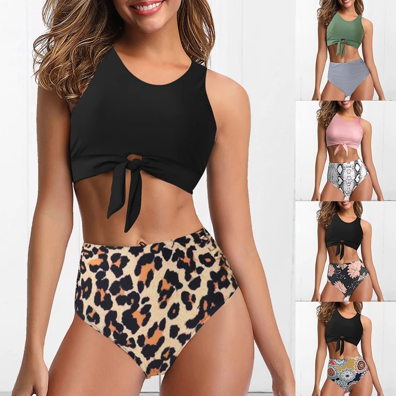 2020 Summer Women Two Pieces Swimsuits Ruffled Leopard Printing High Waist Bikinis Set Push Up Bottom Sexy Bathing Suits Tankini
2020 Summer Women Two Pieces Swimsuits Ruffled Leopard Printing High Waist Bikinis Set Push Up Bottom Sexy Bathing Suits Tankini