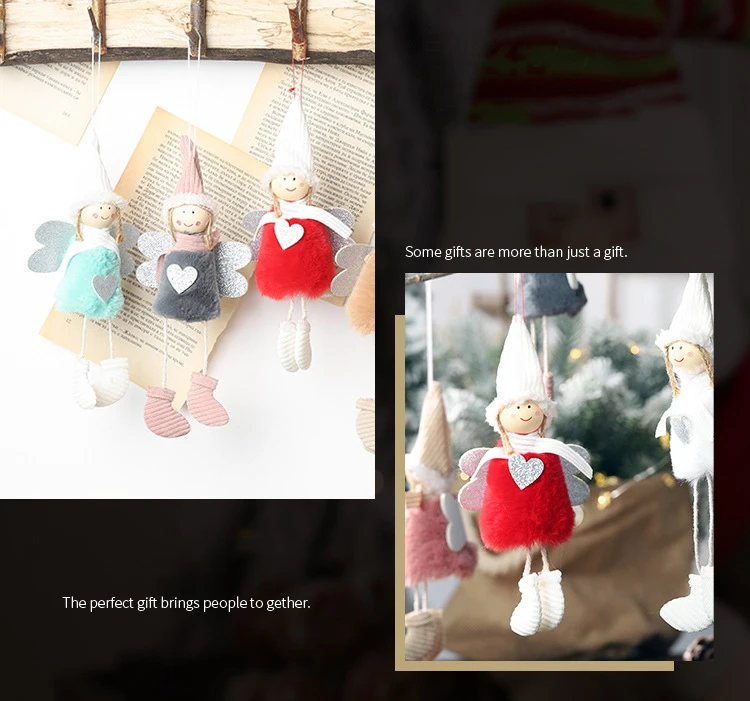 cute girl angel plush doll christmas decoration pendant creative