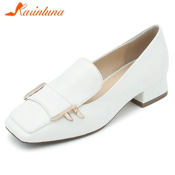 Karinluna New Arrivals Genuine Cow Leather Chunky Heels Concise Shoes Woman Pumps Slip On Metal Decoration Pumps Women Shoes
Karinluna New Arrivals Genuine Cow Leather Chunky Heels Concise Shoes Woman Pumps Slip On Metal Decoration Pumps Women Shoes