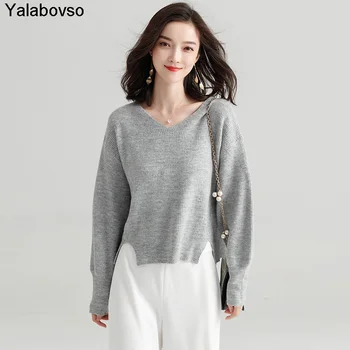 Newest Design V-neck Loose And Lazy Wind Sweater Computer Knitted Irregular Pullovers Casual Office Lady ovesized Z3
Newest Design V-neck Loose And Lazy Wind Sweater Computer Knitted Irregular Pullovers Casual Office Lady ovesized Z3