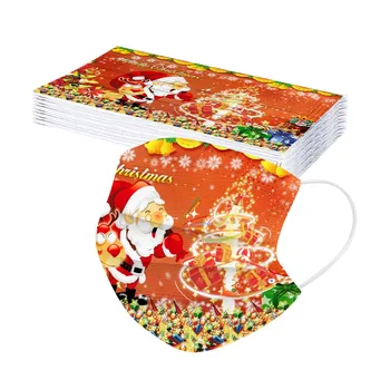 20 Pcs Disposable Face Mask Christmas Print Mascarillas Non-Woven 3 Layer Face Masks For Germ Protection For Adults Flag Bandana 
20 Pcs Disposable Face Mask Christmas Print Mascarillas Non-Woven 3 Layer Face Masks For Germ Protection For Adults Flag Bandana