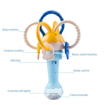 Baby Teethers Rattles Development Baby Intelligence Training Grip Ability Toy Hand Grasp Pleasant Ringtones Handbell
Baby Teethers Rattles Development Baby Intelligence Training Grip Ability Toy Hand Grasp Pleasant Ringtones Handbell