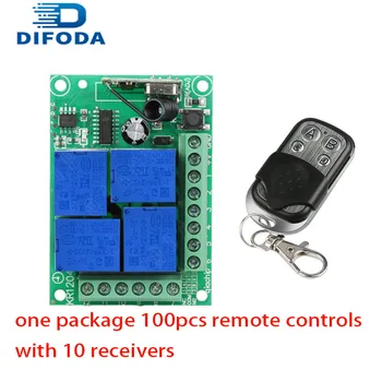 DIFODA 433Mhz Wireless 100pcs Remote Control Switch DC12V 4CH relay Receiver Module and 10pcs 4 channel RF Remote 433 Mhz
DIFODA 433Mhz Wireless 100pcs Remote Control Switch DC12V 4CH relay Receiver Module and 10pcs 4 channel RF Remote 433 Mhz