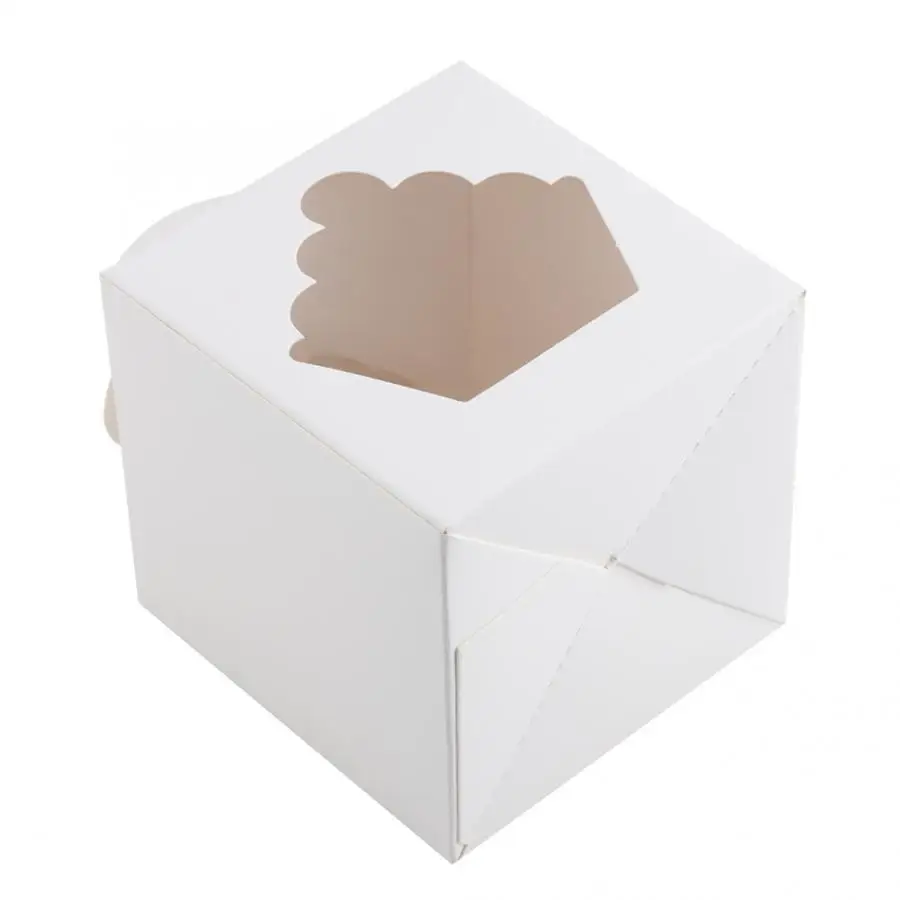 5pcs delicate cupcake box single hole cake storage paper box