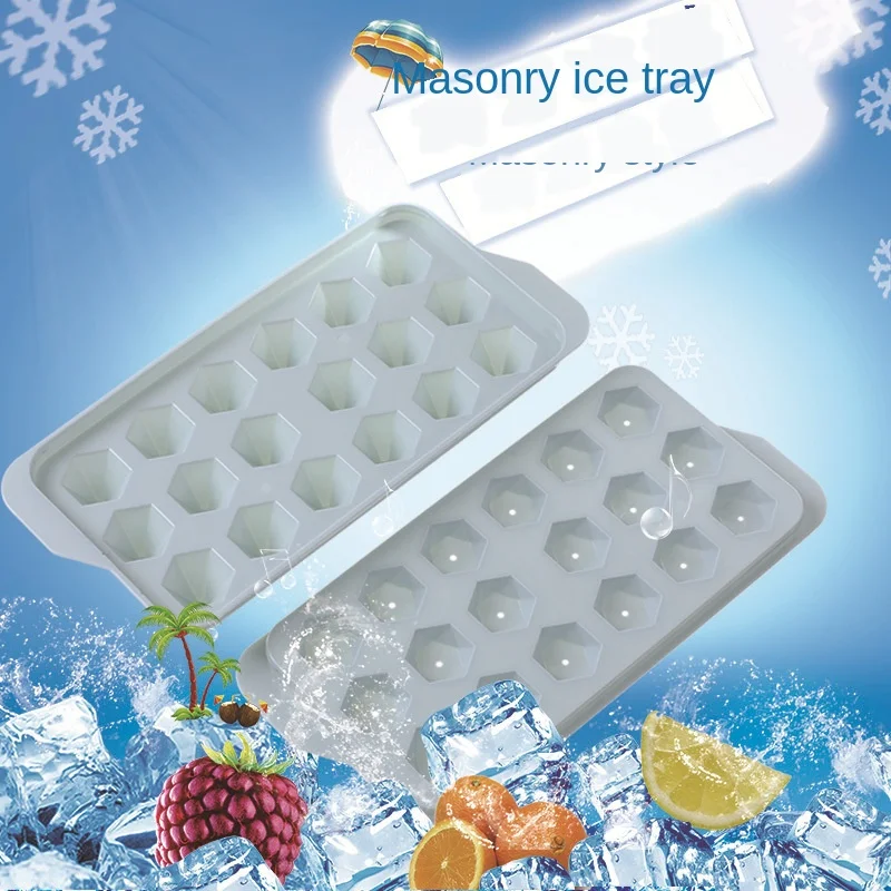 Creative 18 Lattice Ice Mold Block Box Plastic Diy With Lid | Дом и сад