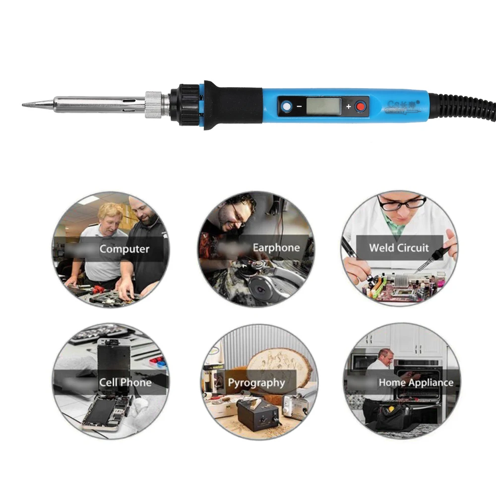 80W LCD Digital Temperature Adjustable Electric Soldering Iron Tool Lead-free Mini Soldering Station Welding Solder Tools
80W LCD Digital Temperature Adjustable Electric Soldering Iron Tool Lead-free Mini Soldering Station Welding Solder Tools
