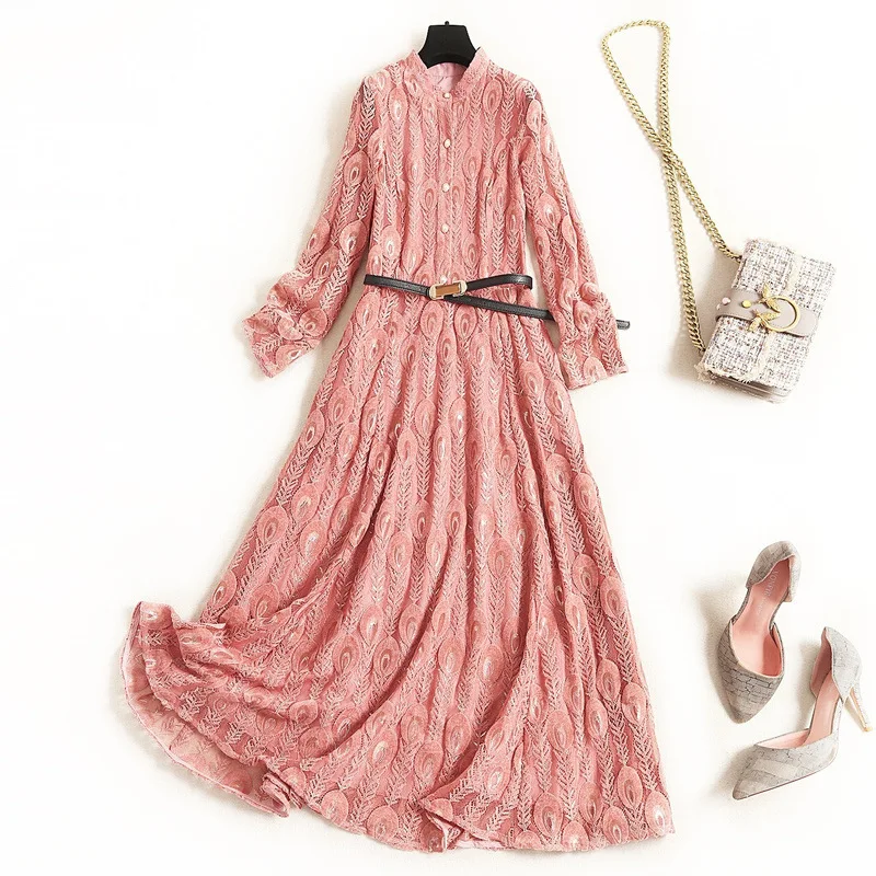 Peacock Feather Lace Dress Women 2020 New Spring Elegant Dresses Sashes A-Line Vintage Mid-Calf Dresses Woman Party Night
Peacock Feather Lace Dress Women 2020 New Spring Elegant Dresses Sashes A-Line Vintage Mid-Calf Dresses Woman Party Night