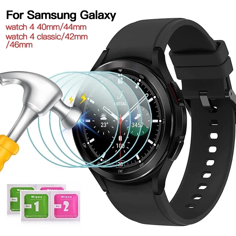 

Tempered Glass For Samsung Galaxy Watch 4 40mm 44mm Watch4 Classic 42mm 46mm Glass HD Clear Full Cover Screen Protector Film