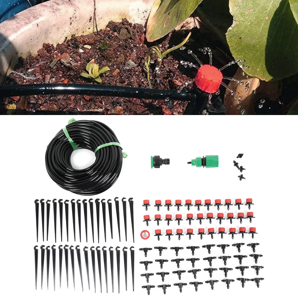 25m 30 Drip Nozzles DIY For Garden Watering Irrigation Dripper Hose Kits Garden Watering Kit For Patio Plants,Atrium,Greenhouse 
25m 30 Drip Nozzles DIY For Garden Watering Irrigation Dripper Hose Kits Garden Watering Kit For Patio Plants,Atrium,Greenhouse