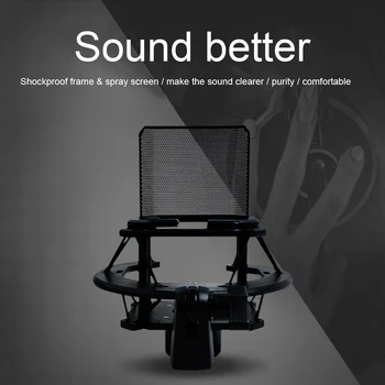 Condenser Suspension Microphone Shock Mount Fixed Stand Reduce Noise Broadcast Professional Anti Vibration Portable With Filter
Condenser Suspension Microphone Shock Mount Fixed Stand Reduce Noise Broadcast Professional Anti Vibration Portable With Filter