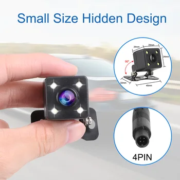140° Wide-angle Car Rear View Camera Jack Port Video Port With LED Night Vision Dash Cam Waterproof 2.5mm (4Pin) Dash Camera
140° Wide-angle Car Rear View Camera Jack Port Video Port With LED Night Vision Dash Cam Waterproof 2.5mm (4Pin) Dash Camera