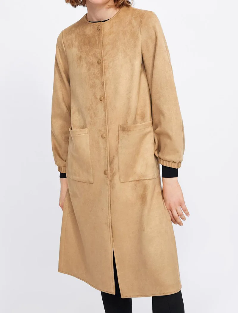 2019 Spring Y Two-color Crew Neck Powder Drape Casual Single Breasted-Suede Mid-length WOMEN'S Windbreaker
2019 Spring Y Two-color Crew Neck Powder Drape Casual Single Breasted-Suede Mid-length WOMEN'S Windbreaker