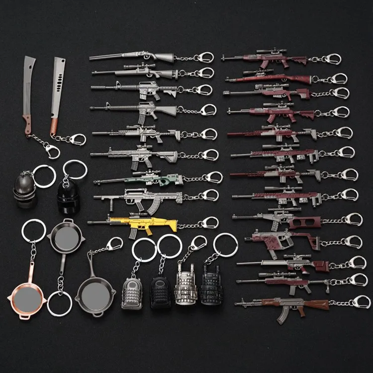 Game PUBG Keychain AWM 98K Pan ALL Rifle Model Playerunknown's Battlegrounds Cosplay Props Alloy Armor Key Chain llaveros Key
Game PUBG Keychain AWM 98K Pan ALL Rifle Model Playerunknown's Battlegrounds Cosplay Props Alloy Armor Key Chain llaveros Key