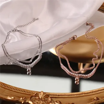 Fashion New Crystal Double Layer Chain Bracelet for Woman Exquisite Temperament Lucky Cuff Bracelet Jewelry Anniversary Gifts
Fashion New Crystal Double Layer Chain Bracelet for Woman Exquisite Temperament Lucky Cuff Bracelet Jewelry Anniversary Gifts