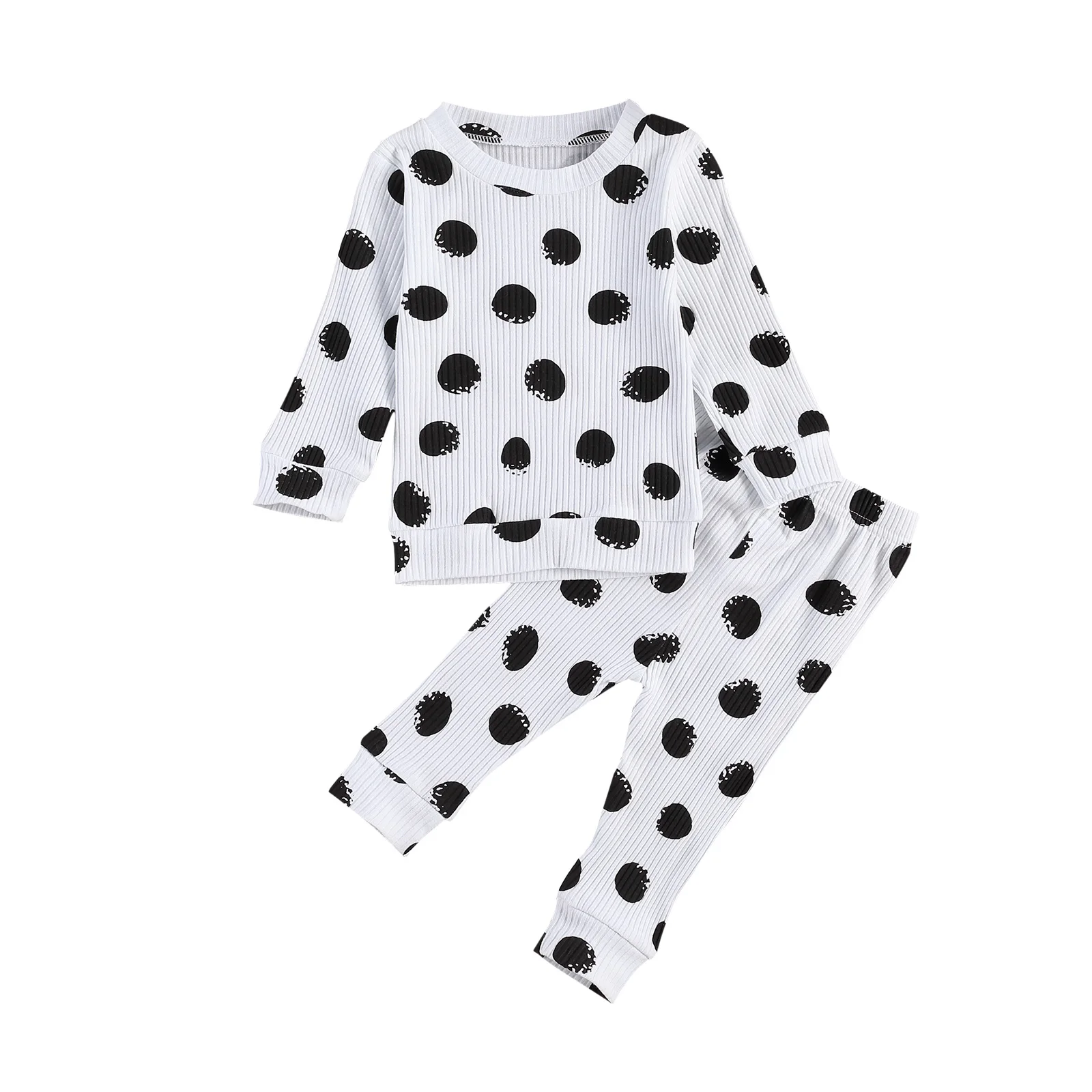 OPPERIAYA 2Pcs Newborn Ribbed autumn soft Outfit Toddler Polka Dot Pattern Long Sleeve Round Neck Pullover Tops Geometry Trouser
OPPERIAYA 2Pcs Newborn Ribbed autumn soft Outfit Toddler Polka Dot Pattern Long Sleeve Round Neck Pullover Tops Geometry Trouser