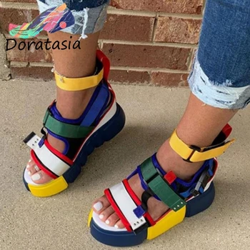 DORATASIA INS Fashion INS Hot Lady Velcro Platform Casual Thread Sandals Open Toe Buckle Sandals Women 2020 Summer Shoes Woman
DORATASIA INS Fashion INS Hot Lady Velcro Platform Casual Thread Sandals Open Toe Buckle Sandals Women 2020 Summer Shoes Woman
