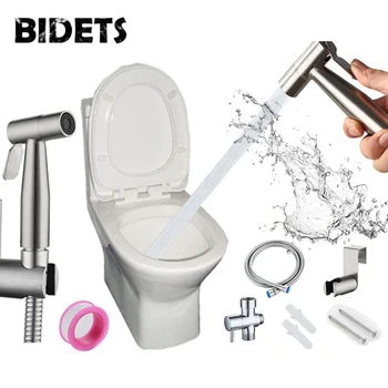 304 Stainless Steel Toilet Hand Bidets Faucet Home Wash Bidet Sprayer Set Accessories Multifunction Kitchen Toilet Cleaning 
304 Stainless Steel Toilet Hand Bidets Faucet Home Wash Bidet Sprayer Set Accessories Multifunction Kitchen Toilet Cleaning