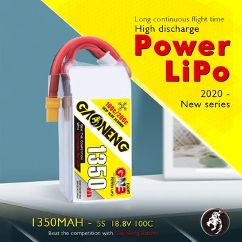 2PCS Gaoneng GNB New Series 1350mAh 5S 18.5V 100C/200C Lipo Battery XT60 Plug for RC FPV Racing Drone
2PCS Gaoneng GNB New Series 1350mAh 5S 18.5V 100C/200C Lipo Battery XT60 Plug for RC FPV Racing Drone