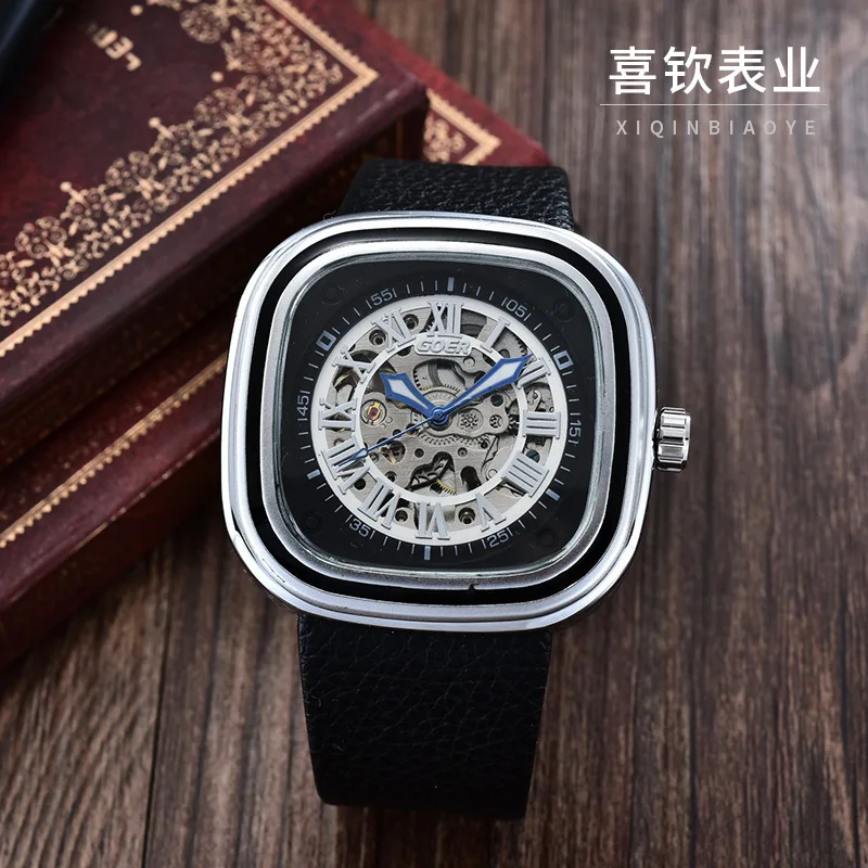 Goer Fully Automatic ji xie biao biao Men's Belt MEN'S Table Fashion Watrproof Watch Men's Gz0075
Goer Fully Automatic ji xie biao biao Men's Belt MEN'S Table Fashion Watrproof Watch Men's Gz0075
