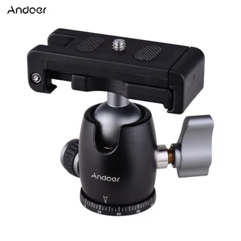 Andoer Tripod Camera Ball Head 360° Swivel Rotating with Phone Clamp 1/4 Screw 3/8 Mounting for Cameras Smartphones Ball Head
Andoer Tripod Camera Ball Head 360° Swivel Rotating with Phone Clamp 1/4 Screw 3/8 Mounting for Cameras Smartphones Ball Head