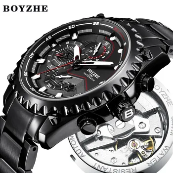 BOYZHE Men Automatic Mechanical Watch Business Luxury Brand Luminous Stainless Steel Waterproof Sport Watches Relogio Masculino
BOYZHE Men Automatic Mechanical Watch Business Luxury Brand Luminous Stainless Steel Waterproof Sport Watches Relogio Masculino