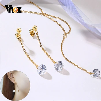 Vnox Temperament Long Earrings for Women Party Jewelry Shiny CZ Stone Dangle Earrings Birthday Anniversary Gifts for Her
Vnox Temperament Long Earrings for Women Party Jewelry Shiny CZ Stone Dangle Earrings Birthday Anniversary Gifts for Her