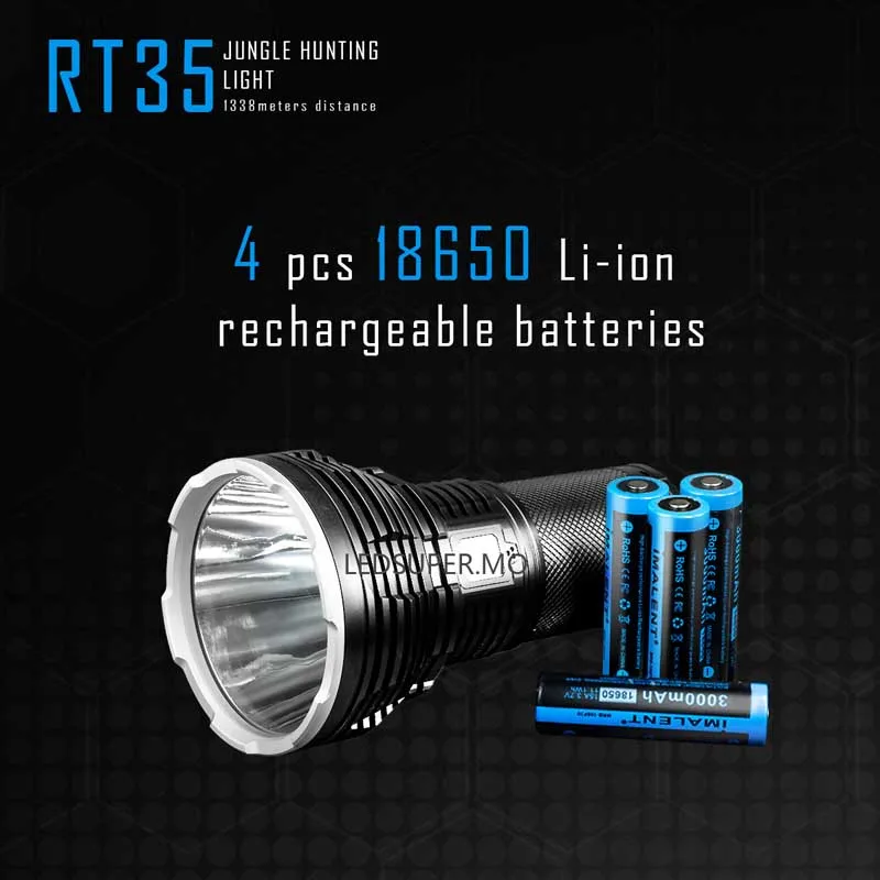 Large Capacity 4 Section 18650 Battery IMALENT RT35 CREE XHP35 HI LED Handheld Computer Rechargeable USB Flashlight patrol
Large Capacity 4 Section 18650 Battery IMALENT RT35 CREE XHP35 HI LED Handheld Computer Rechargeable USB Flashlight patrol