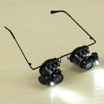 2 LED 20X Glasses Magnifier Wearing Type Double Eye Binocular Magnifier Watch Repair Tool Magnifier with Adjustable LED Lights
2 LED 20X Glasses Magnifier Wearing Type Double Eye Binocular Magnifier Watch Repair Tool Magnifier with Adjustable LED Lights