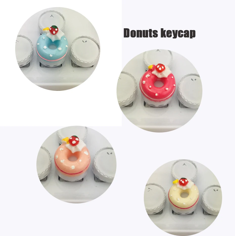 

Donuts DIY Key cap personality Light-transmission mechanical keyboards Accessories Cartoon cute keycaps for Cherry MX axis
