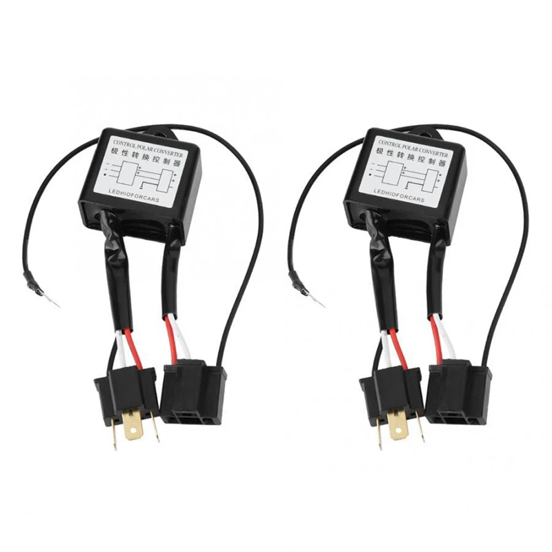 2pcs LED Negative Converter Polar inverter Switch Harness Adaptor Reversed Polarity for H4 accessoire voiture New | Автомобили и