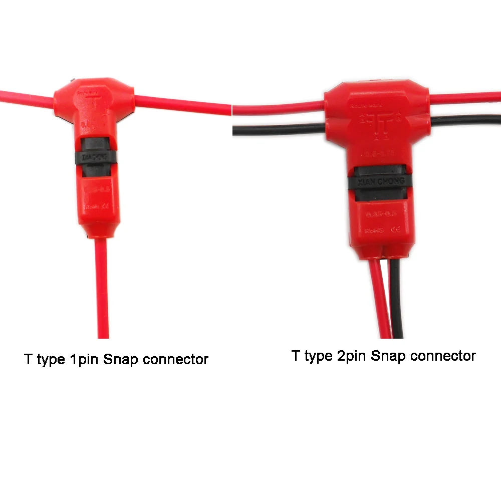 5PCS 1pin/2pin T type Scotch Lock Quick Splice Wire Connectors for Terminals Crimp Electrical Car Audio 24-18AWG Wire Set
5PCS 1pin/2pin T type Scotch Lock Quick Splice Wire Connectors for Terminals Crimp Electrical Car Audio 24-18AWG Wire Set