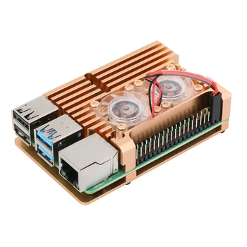 Raspberry Pi 4 Metal Shell Gold Aluminum Case Cooling Enclosure Cover with fan Optional for RPI 4 Model B
Raspberry Pi 4 Metal Shell Gold Aluminum Case Cooling Enclosure Cover with fan Optional for RPI 4 Model B