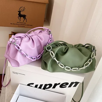 Thick Chain Shoulder Bag Luxury Handbag Women Bags Designer Leather Clutches Retro Cloud Pouch Purses Women Crossbody Bag Bolsos
Thick Chain Shoulder Bag Luxury Handbag Women Bags Designer Leather Clutches Retro Cloud Pouch Purses Women Crossbody Bag Bolsos