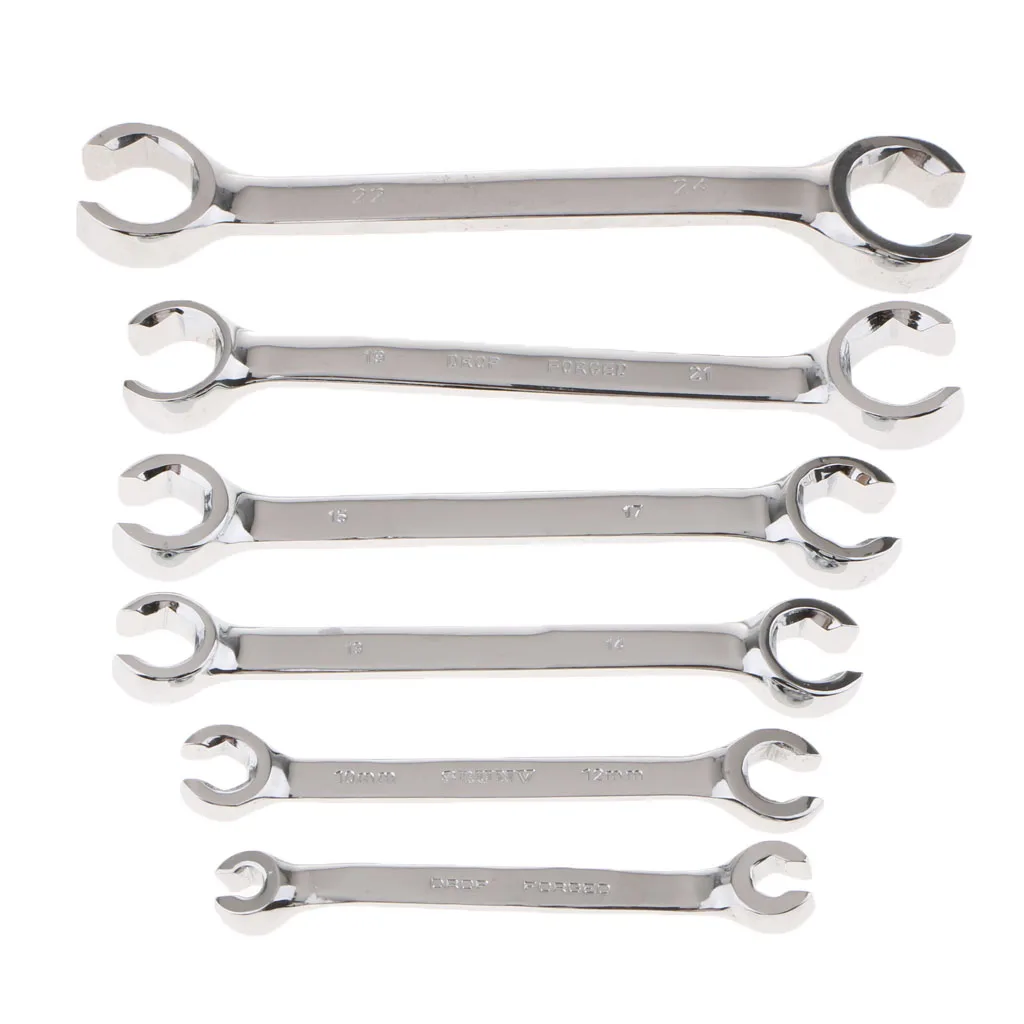 6 Pieces Metric Double End Flare Nut Wrench Spanner 6mm-24mm Set 6 Pieces Metric Double End Flare Nut Wrench Spanner 6mm-24mm Set