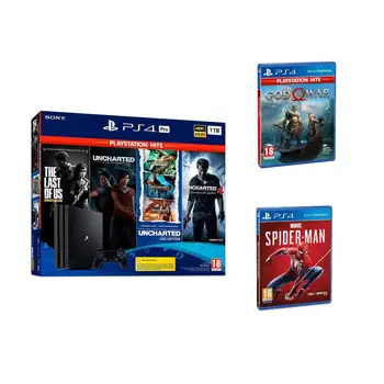 Ps4 Pro 1TB + TLOU + UCol + ULeg + Unch4 + Spider + GTSport console Sony Ardistel ps4 (console) age 18 +
Ps4 Pro 1TB + TLOU + UCol + ULeg + Unch4 + Spider + GTSport console Sony Ardistel ps4 (console) age 18 +