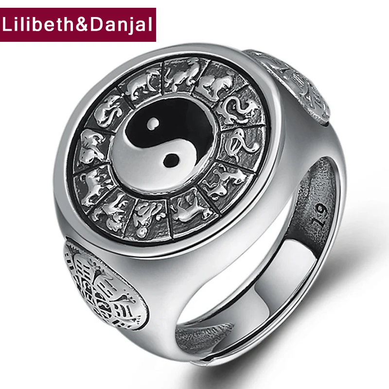 2019 Tai Chi Gossip Zodiac Adjustable Ring 100% Real 925 Sterling Silver for Men Engagement Ring Jewelry accesorios mujer R17
2019 Tai Chi Gossip Zodiac Adjustable Ring 100% Real 925 Sterling Silver for Men Engagement Ring Jewelry accesorios mujer R17