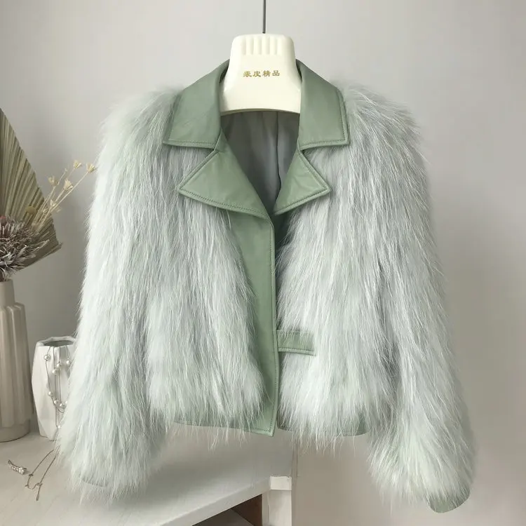 genuine leather jacket women's genuine raccoon fur coats (21)