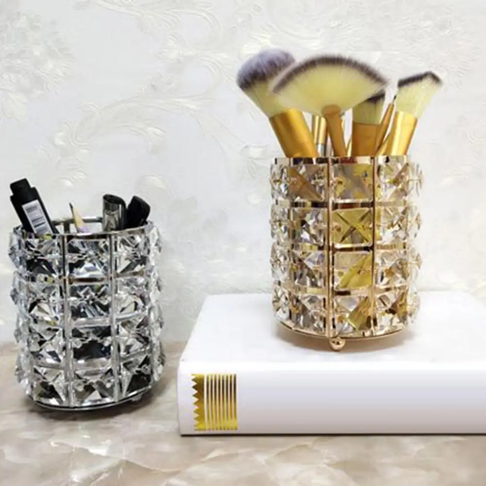 Luxury Faux Crystal Inlaid Cylinder Storage Holder Makeup Cosmetic Brush Pencil Pen Multi-Purpose Crystal Storage Bucket Rack
Luxury Faux Crystal Inlaid Cylinder Storage Holder Makeup Cosmetic Brush Pencil Pen Multi-Purpose Crystal Storage Bucket Rack