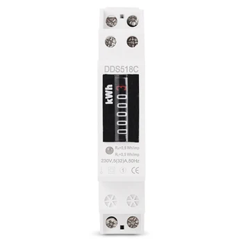 Din Rail Single Phase Analog Counter Electricity Power Consumption Wattmeter Energy Meter Watt Kwh 5-32A Ac 230V
Din Rail Single Phase Analog Counter Electricity Power Consumption Wattmeter Energy Meter Watt Kwh 5-32A Ac 230V