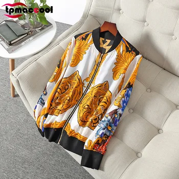 Tpmaccool luxury designer Women 2020 Spring summer 100% Silk tiger head Print Extra thin Silk fabric Baseball Jacket coat S-XXL
Tpmaccool luxury designer Women 2020 Spring summer 100% Silk tiger head Print Extra thin Silk fabric Baseball Jacket coat S-XXL